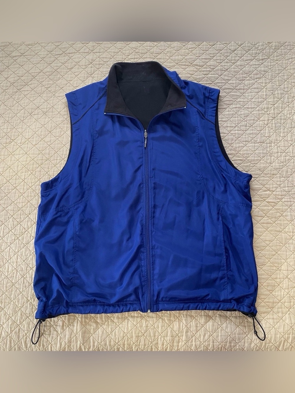 PGA Tour Mens Water Repellent Blue & Black Fleece Reversible Vest Golf Men’s XXL